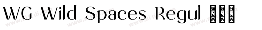 WG Wild Spaces Regul字体转换